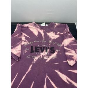 Vintage Unique 90's Purple Tie Dye Levi's TShirt Size L